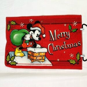 Disney Mickey Mouse Holiday Merry Christmas Red Festive Accent Rug 38x26 NEW NWT